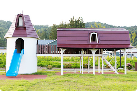 サイロスライダーと牛小屋ホットスペースの写真