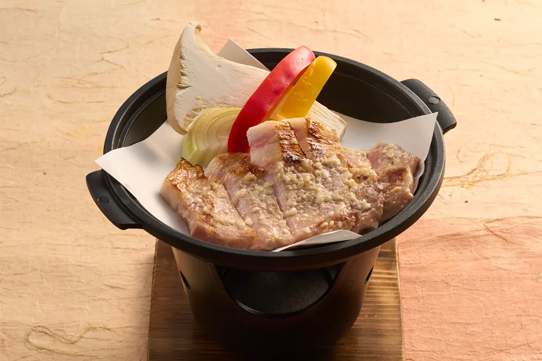 豚の陶板焼き