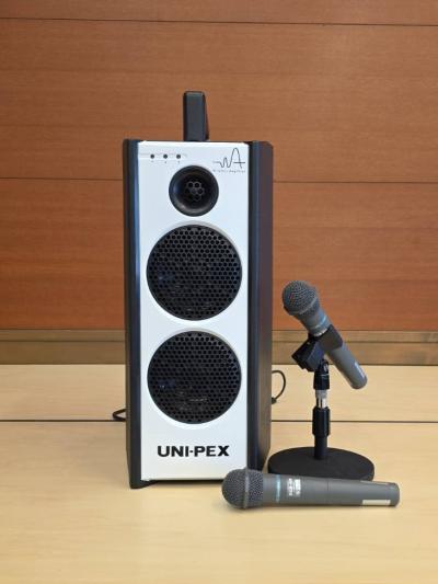 移動設置型スピーカー(ワイヤレスマイク×2)